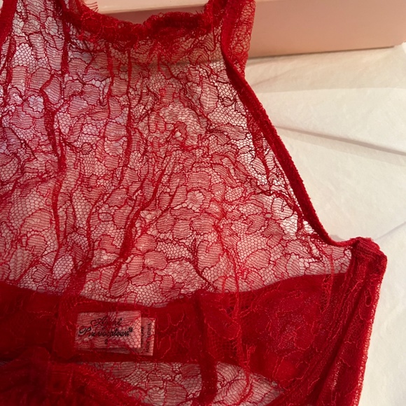 Agent Provacteur Red Lace High Neck Size 2 Bra - Picture 2 of 7